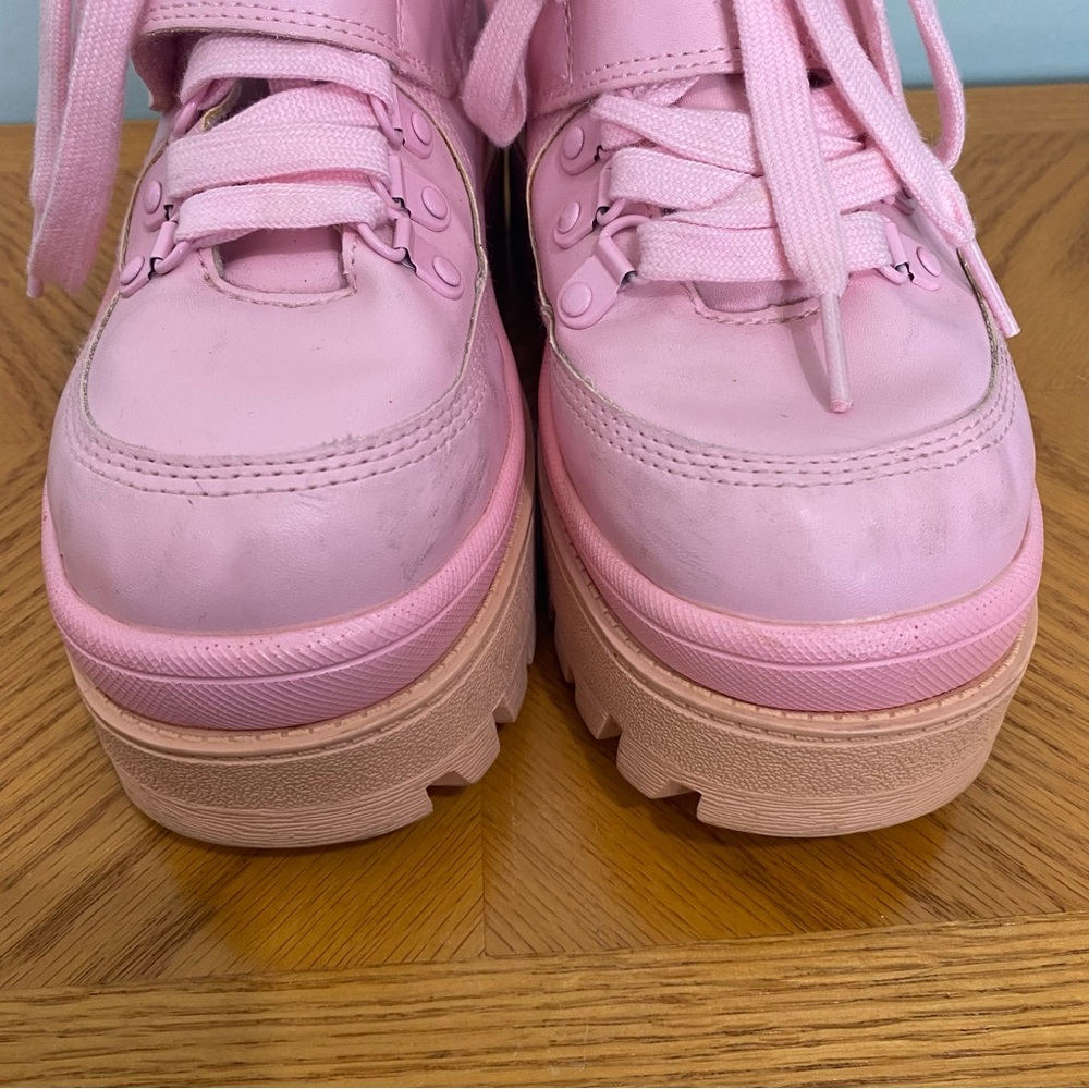 Jeffrey‎ Campbell Pink Platform Sneakers Shoes Sz 7 - Picture 9 of 13